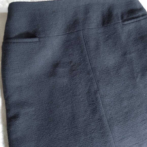 Laura Urbinati Black 100% Wool Skirt w/Pockets Italian Made M/L - Picture 3 of 9